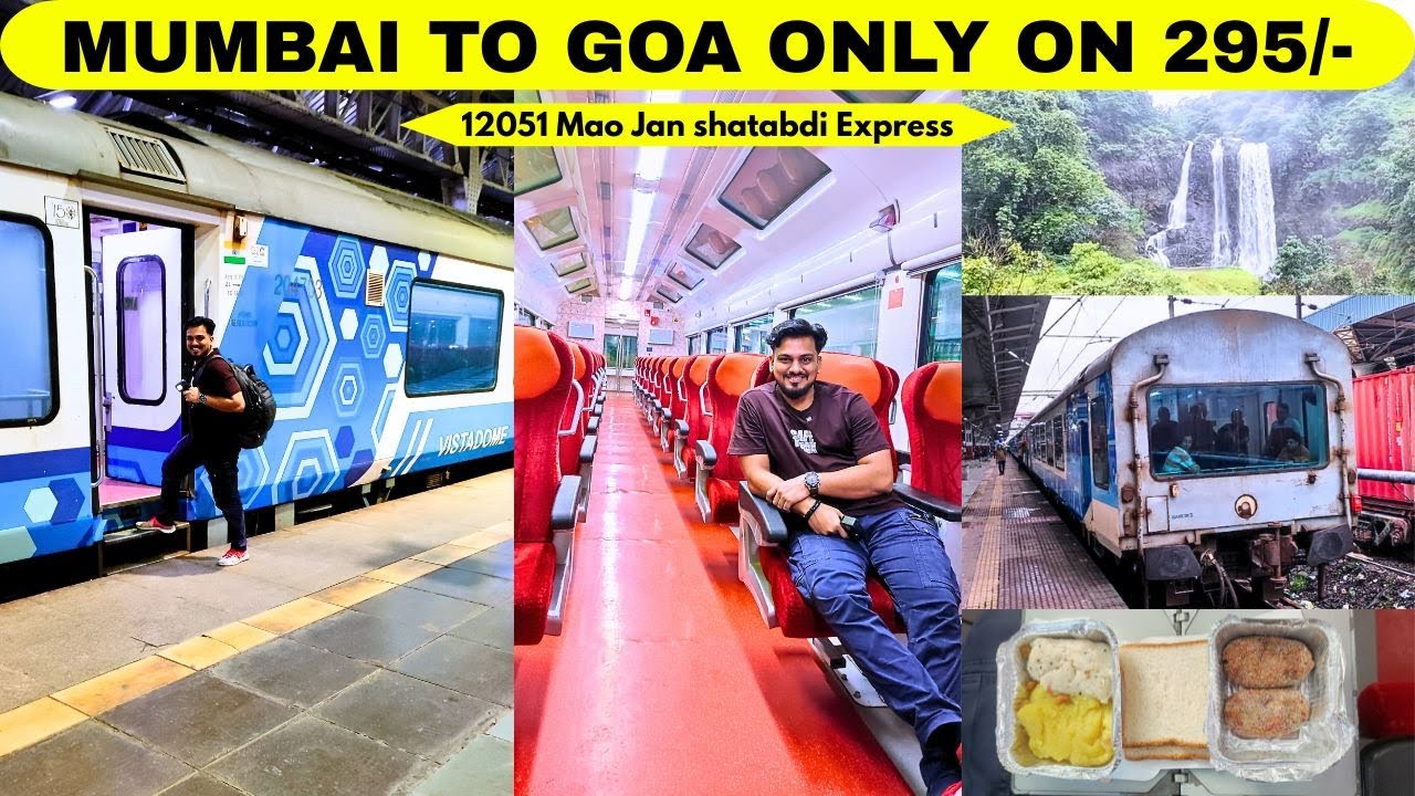 Mumbai To Goa Train Journey | 12051 Jan Shatabdi Express VISTADOME Coach | IV09