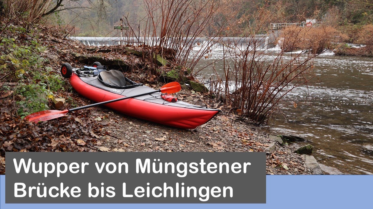 Kajaktour auf der Wupper mit reichlich Wasser (Boot: Gumotex Swing)