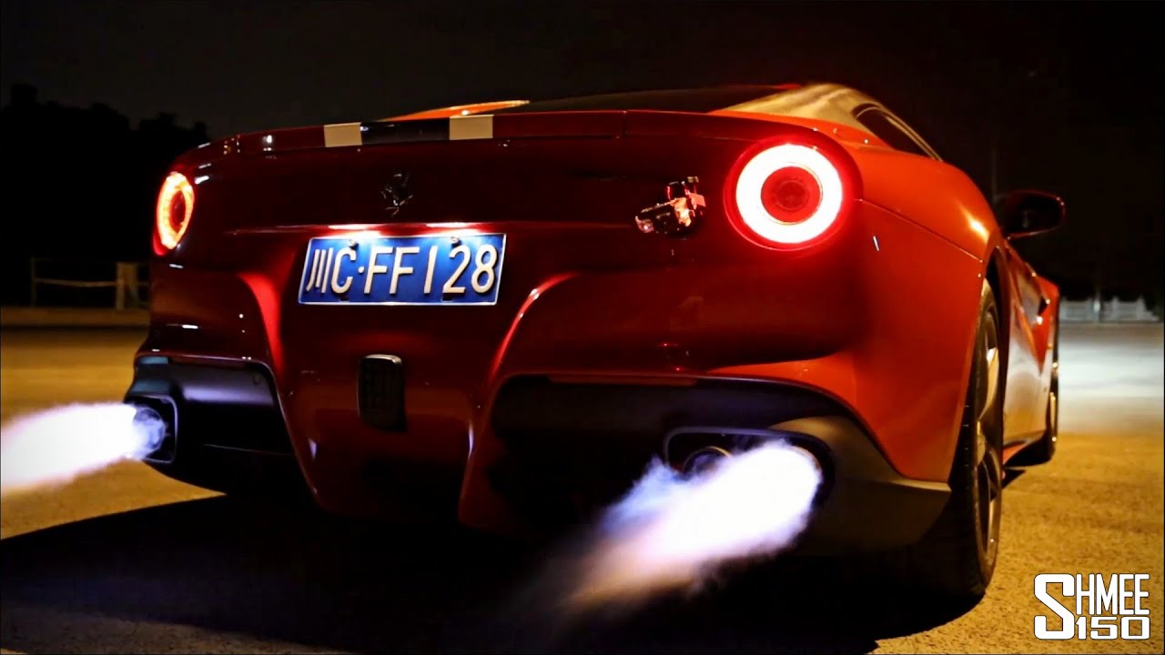 Ferrari F12 Berlinetta w/ ARMYTRIX Titanium Mufflers - Loud Revs and Flames