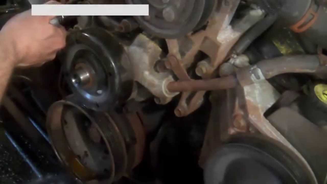 Water pump replacement Dodge Pickup 5.9L 1998 Install Remove Replace