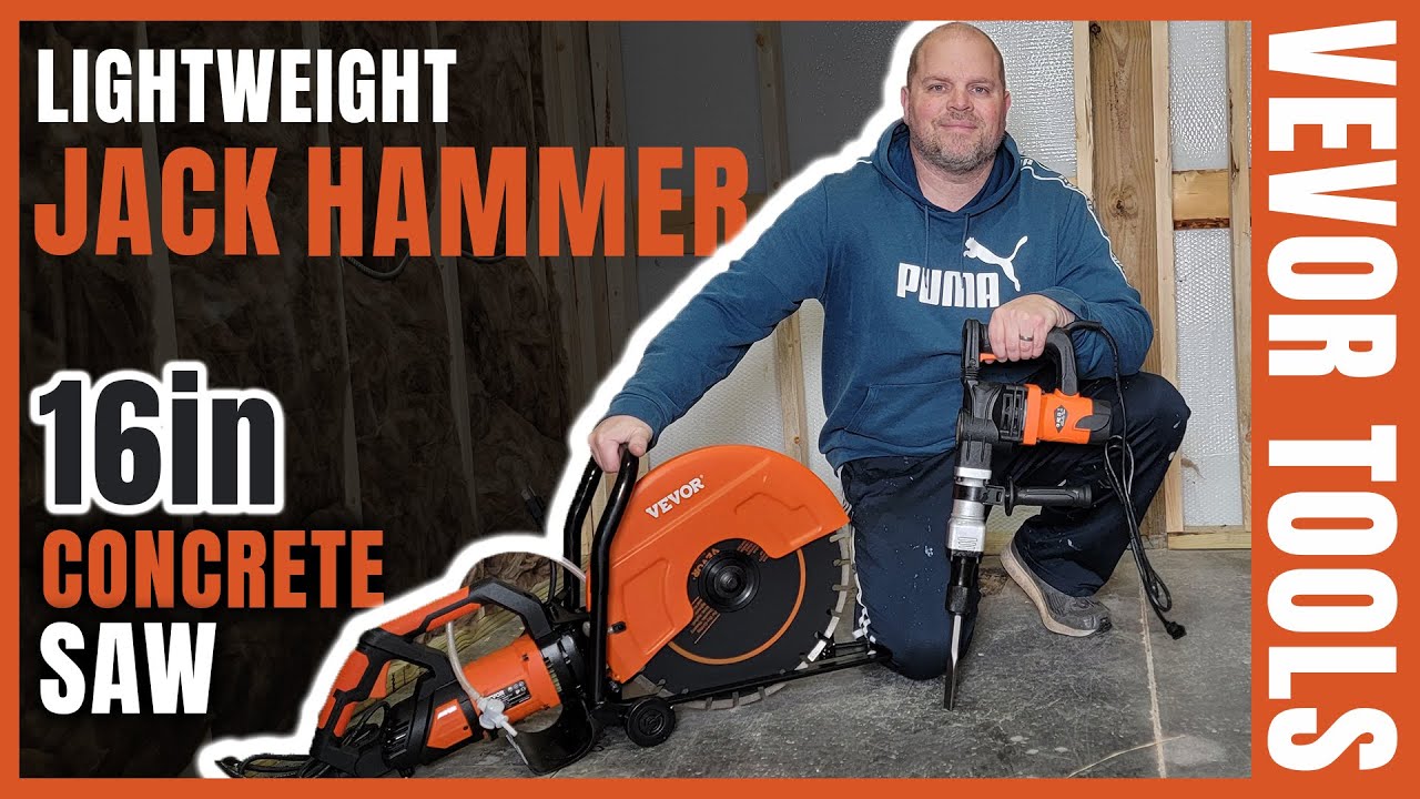 VEVOR Electric Concrete Saw & Jack Hammer vs. 5in of SOLID CONCRETE