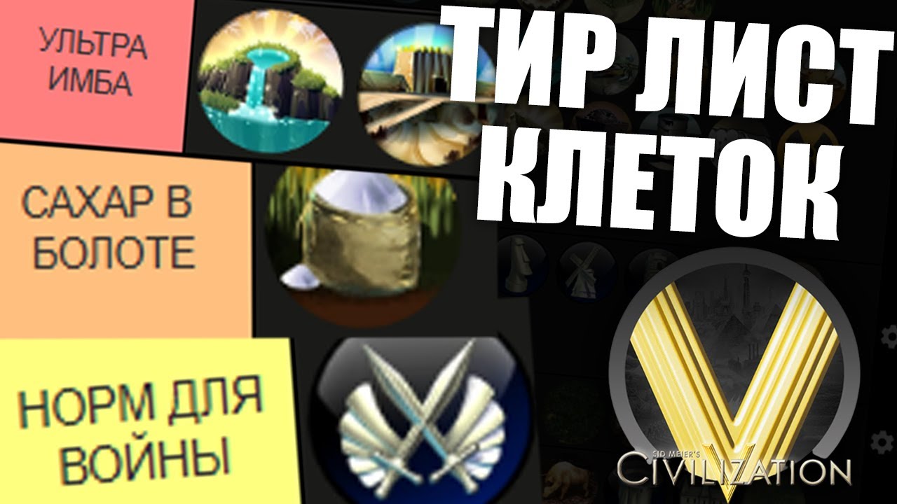 ТИР ЛИСТ КЛЕТОК В ЦИВЕ 5 | Civilization V