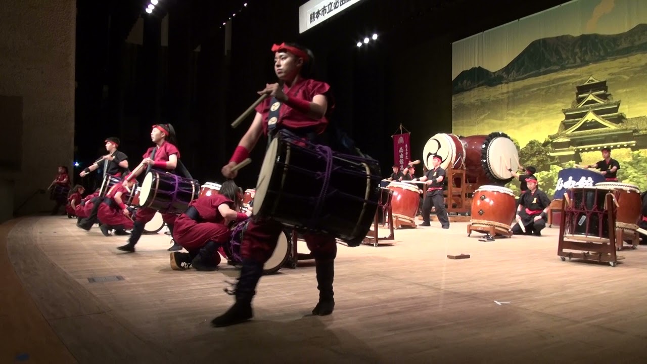 熊本市立必由館和太鼓部創部記念行事　リハーサル風景