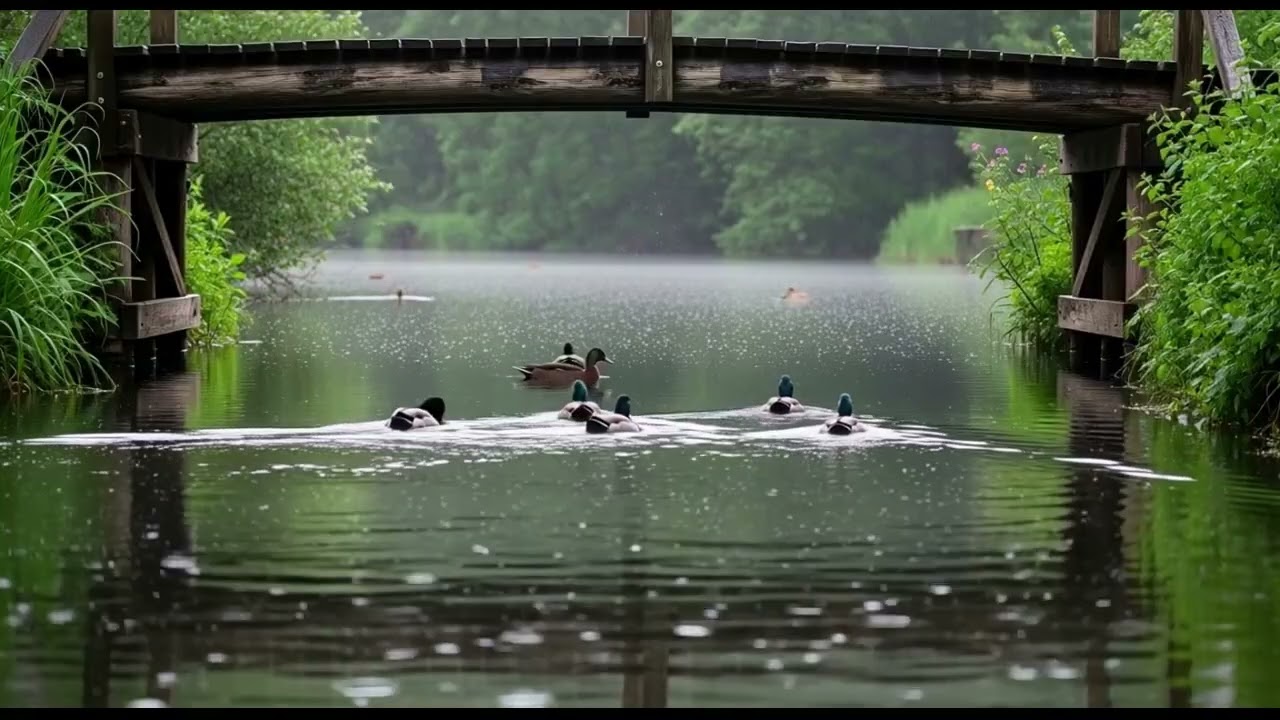 🌧️ Spring Rain on a Quiet Lake | Rain Sounds for Deep Sleep (Rain Only)