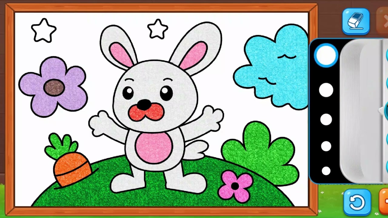 “Cute Rabbit Colouring for Kids 🐰✨ | Easy Bunny Coloring Pages | Wish Colouring”