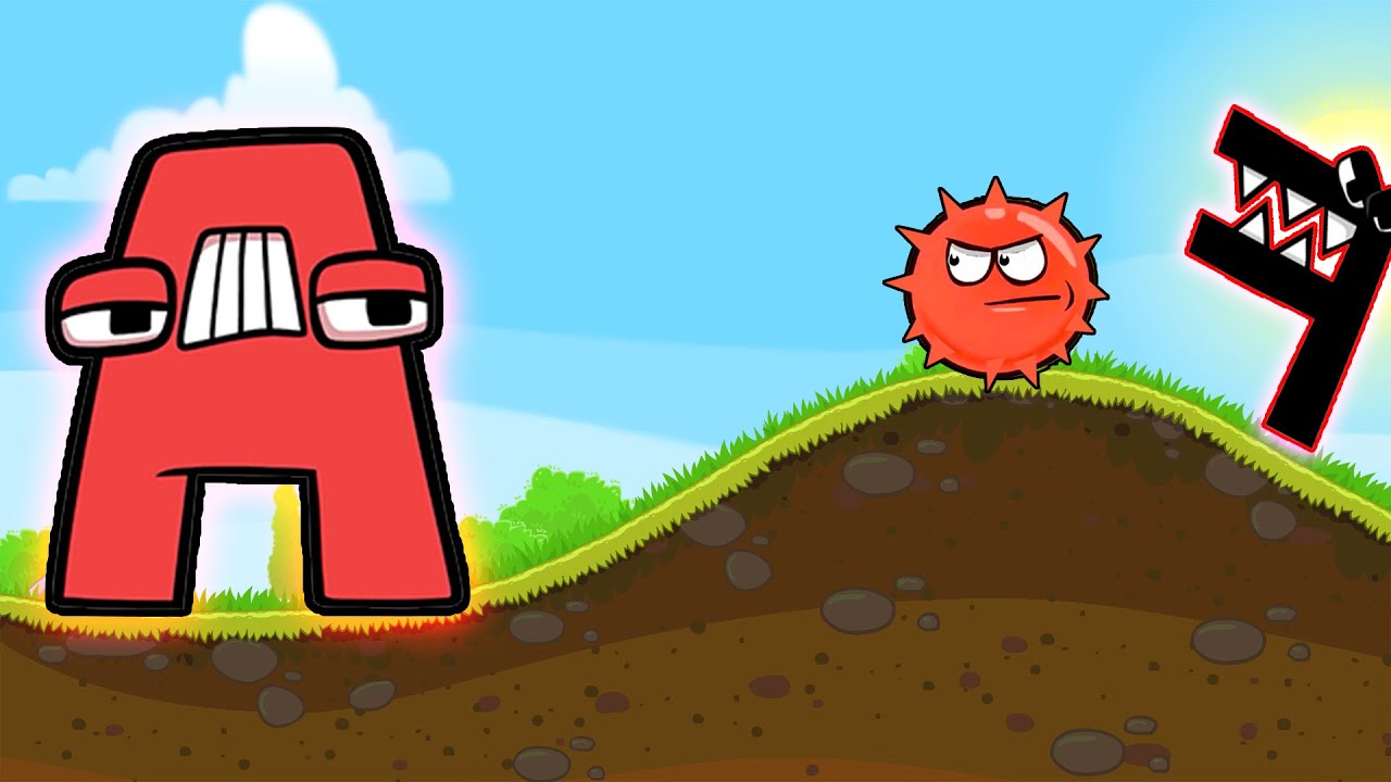 Red Ball 4 vs Alphabet Lore New Levels