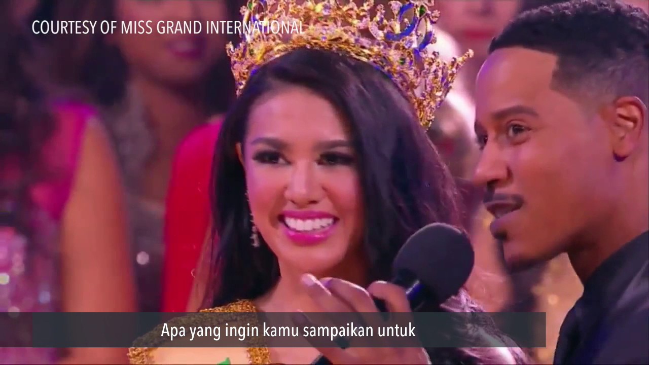 Momen kemenangan Ariska Putri Pertiwi di Miss Grand International 2016