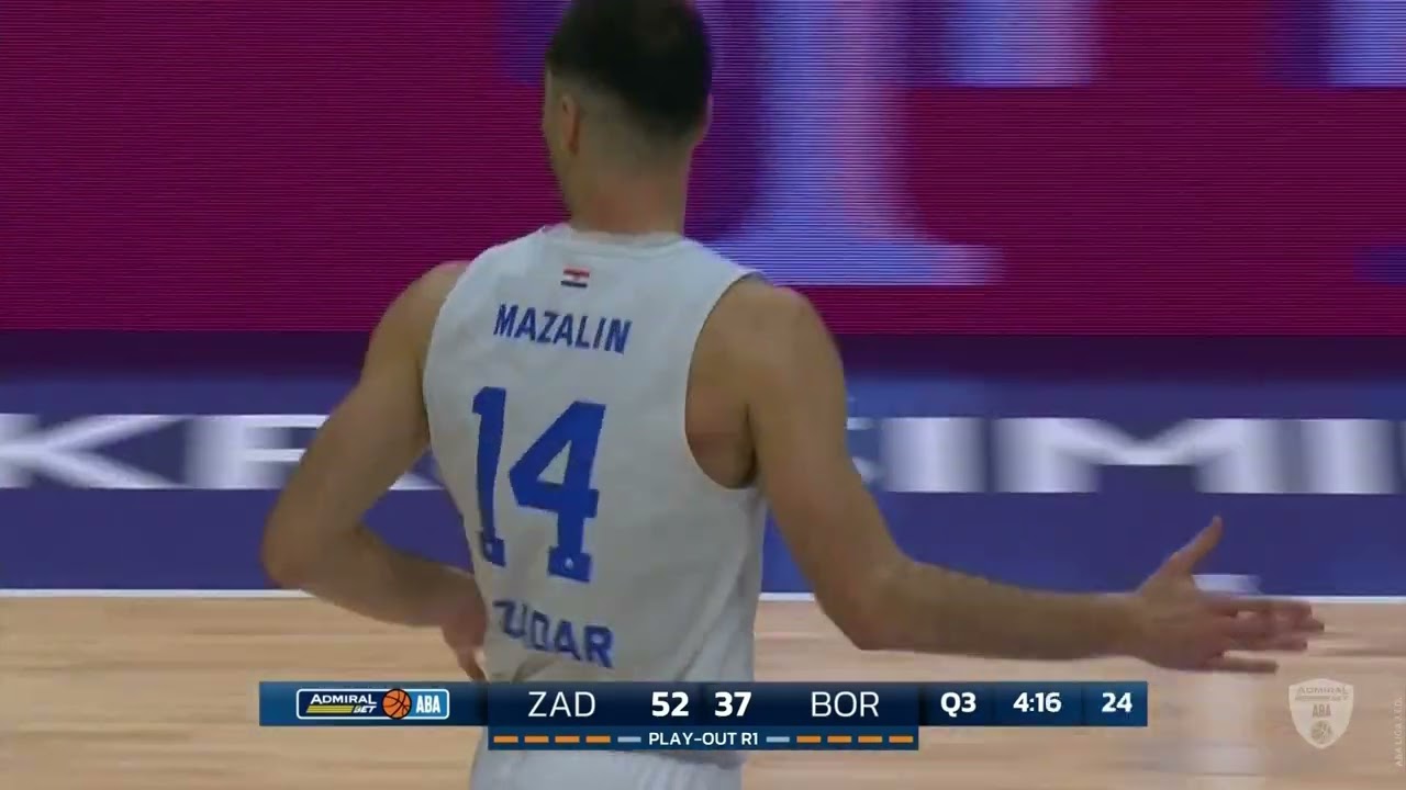 AdmiralBet ABA League 2025/26, highlights, Play-out Round 1: Zadar - Borac Mozzart (12.2.2026)