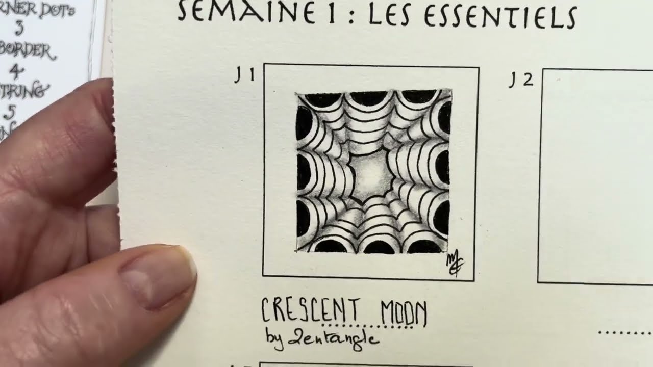 100 DP 2026 - Zentangle pour débutant - Semaine 1 Les essentiels - J1
