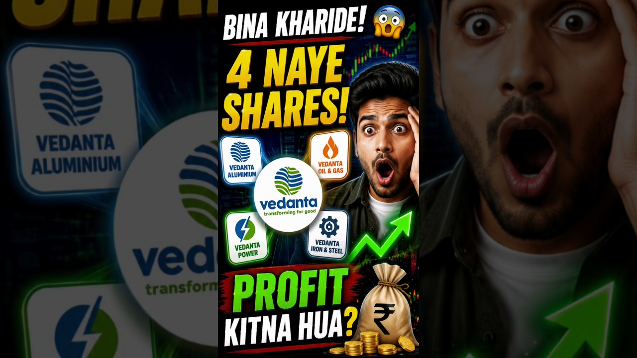 💰 Vedanta Shareholders! Aapka Profit Kitna Hua? 😳 Hold Ya Sell?🚀 Vedanta Demerger Jackpot? #vedl