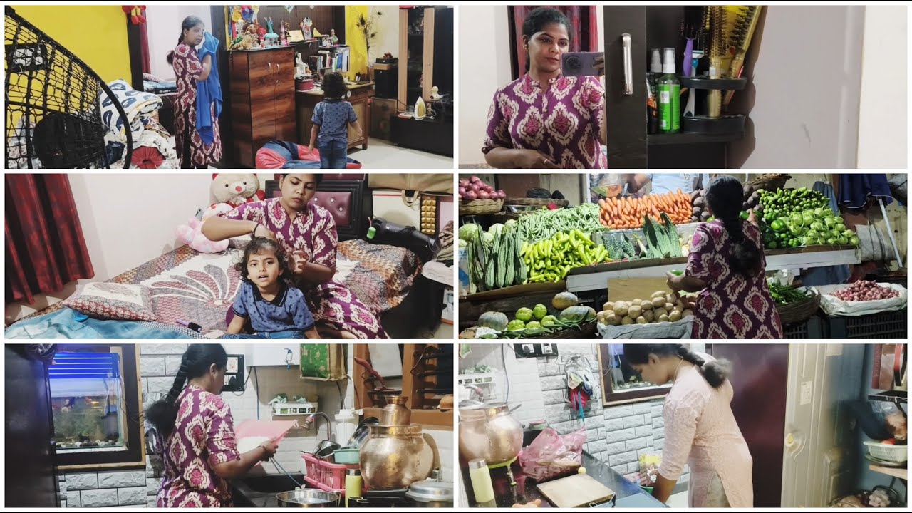 Working mom busy routine with kid💆💆