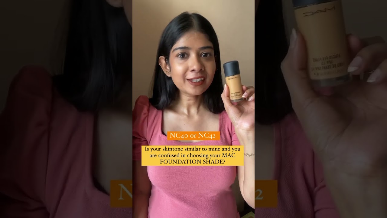 Comparing MAC Cosmetics Studio Fix Foundation shades NC 40 vs NC 42 on Medium Tan Skintone ​⁠