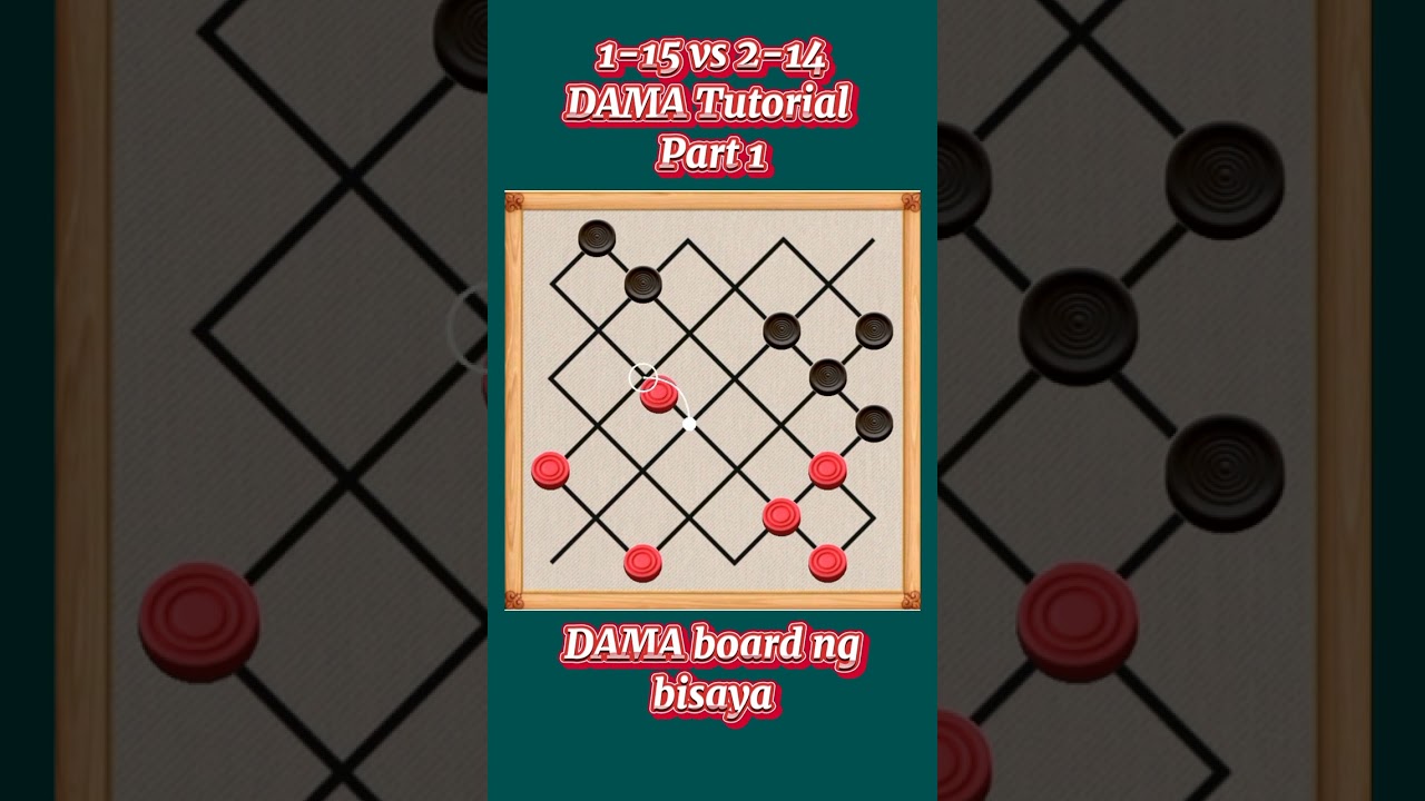1-15 vs 2-14 DAMA TUTORIAL PART 1 (VISMIN BOARD FORMAT) Libro ni Joy pagadian