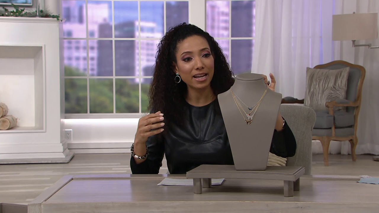 JZ by Jennifer Zeuner Sterling or 18K Plated Butterfly Necklace on QVC