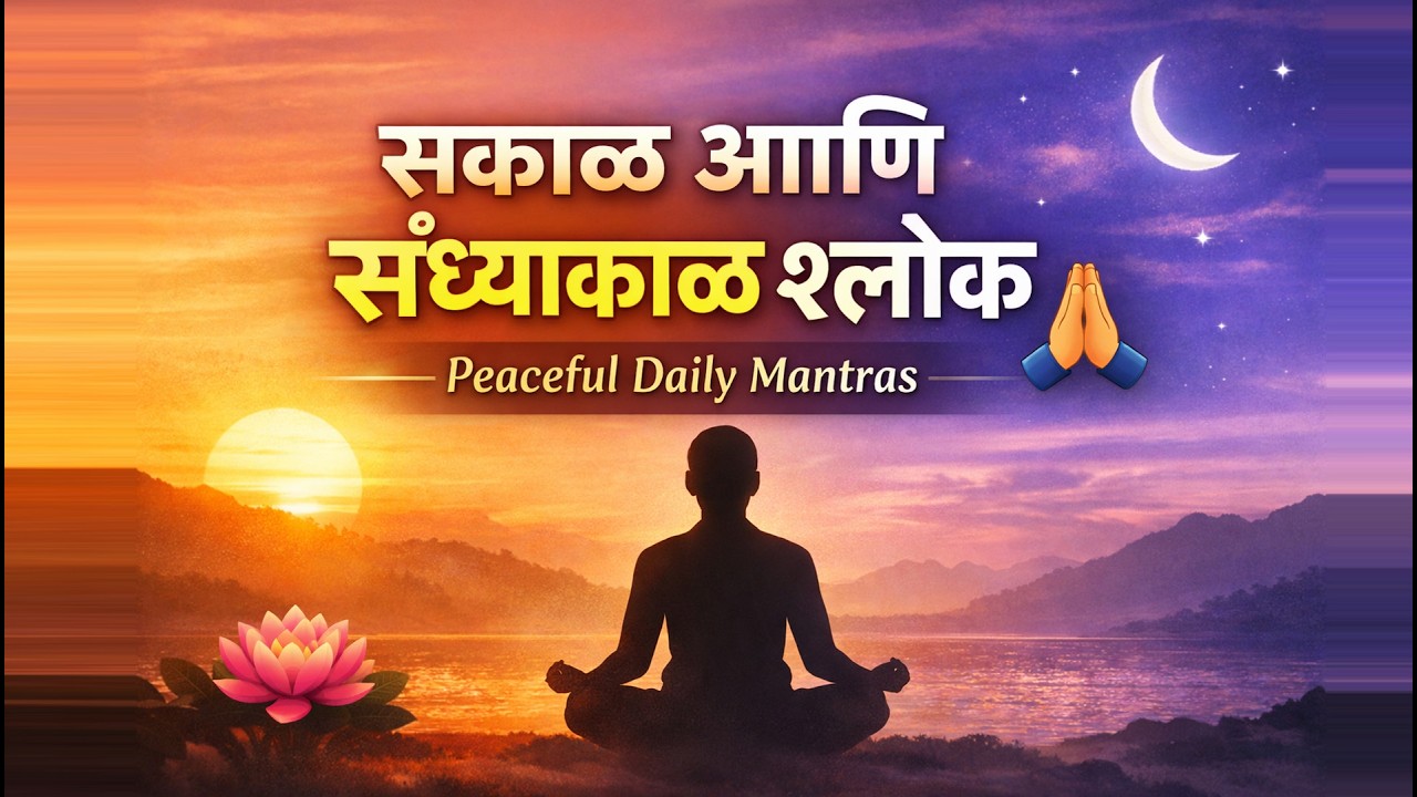 सकाळ आणि संध्याकाळ श्लोक 🙏 Peaceful Daily Mantras in Marathi