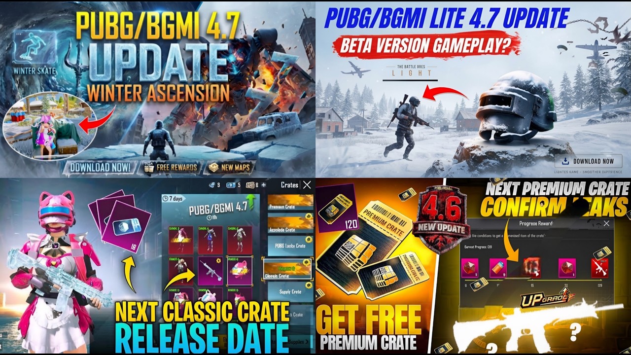 M416 Glacier 😱 Pubg/Bgmi 4.7 Update 🚨 Bgmi Lite Beta Gameplay? | Next Classic & Premium Crate Bgmi