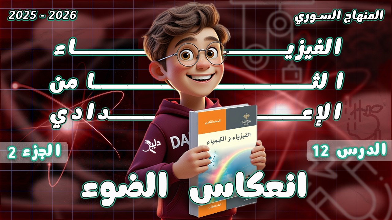 انعكاس الضوء 🔦 | فيزياء الصف الثامن المنهاج السوري الدرس 12 الجزء 2️⃣