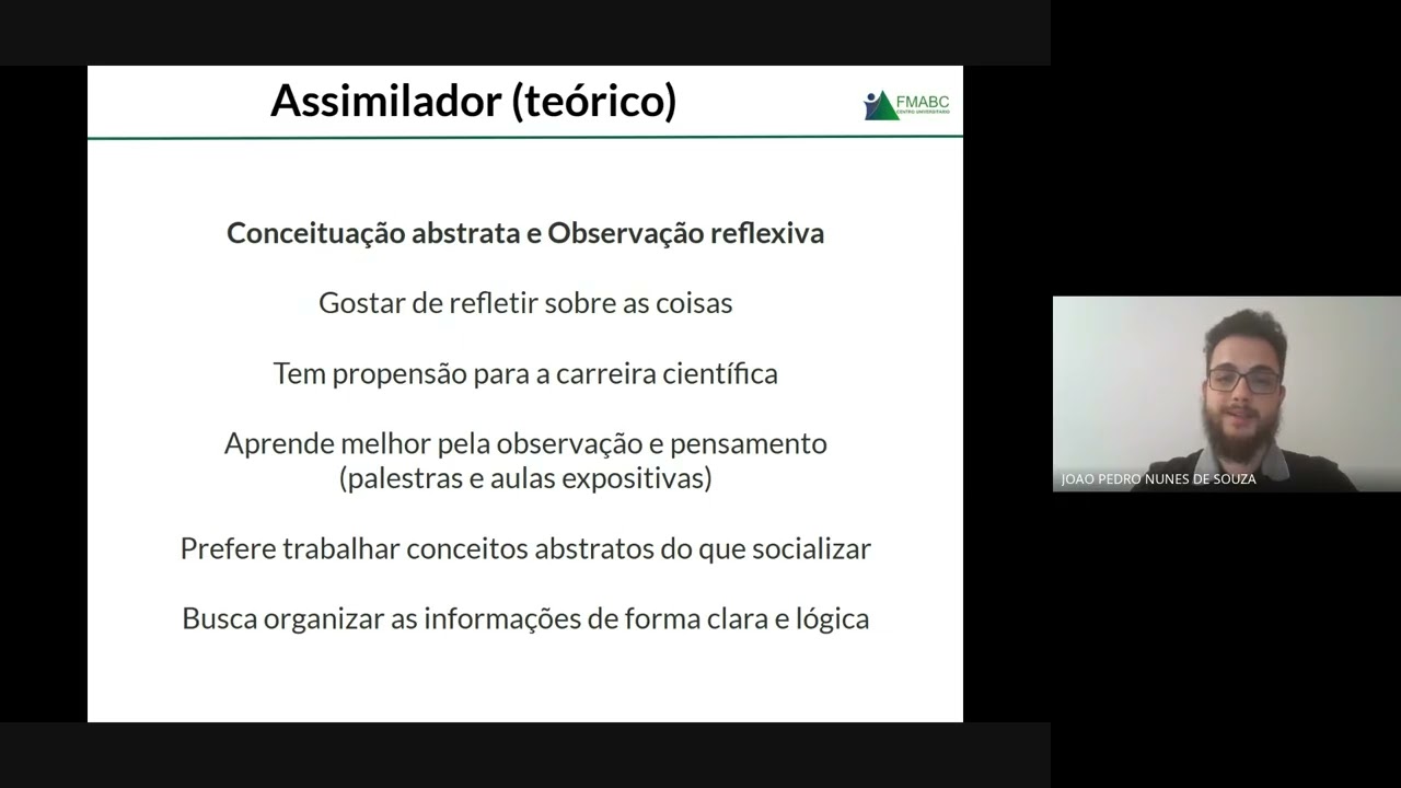 Estilos de aprendizagem e profissionalismo