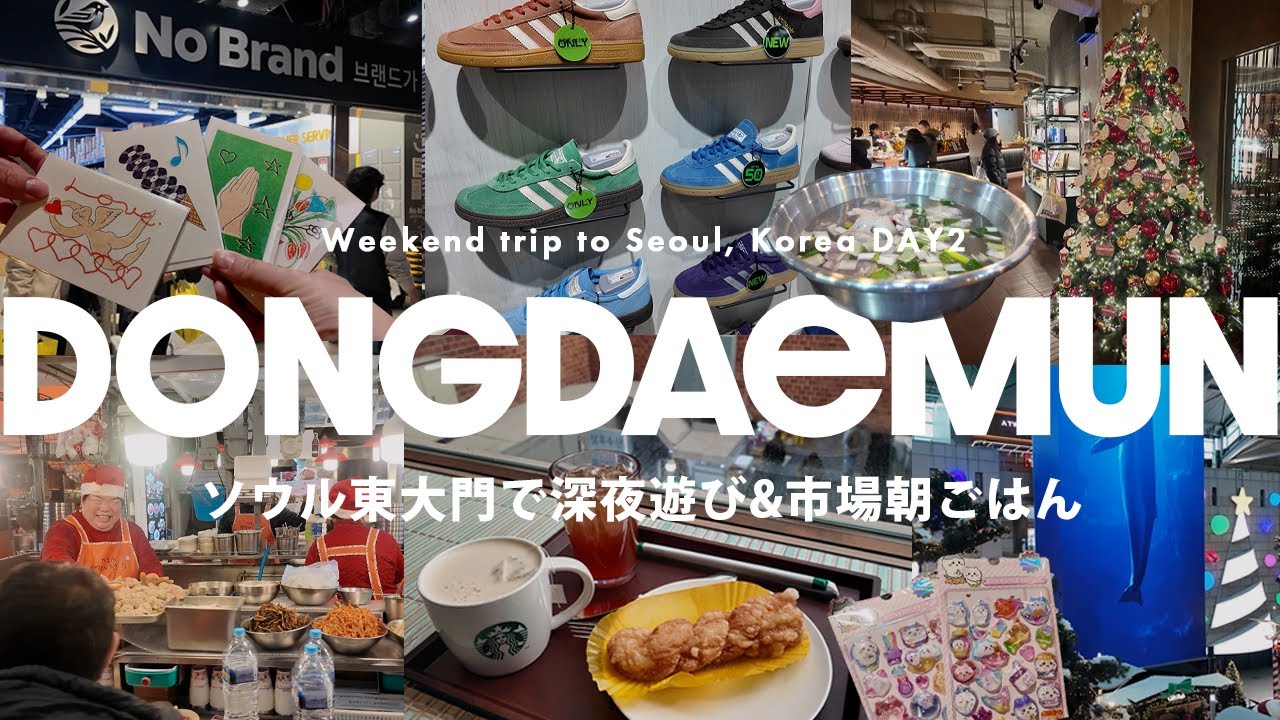 週末弾丸ソウル1泊2日 Day2🇰🇷東大門深夜ショッピング＆市場朝ごはんvlog