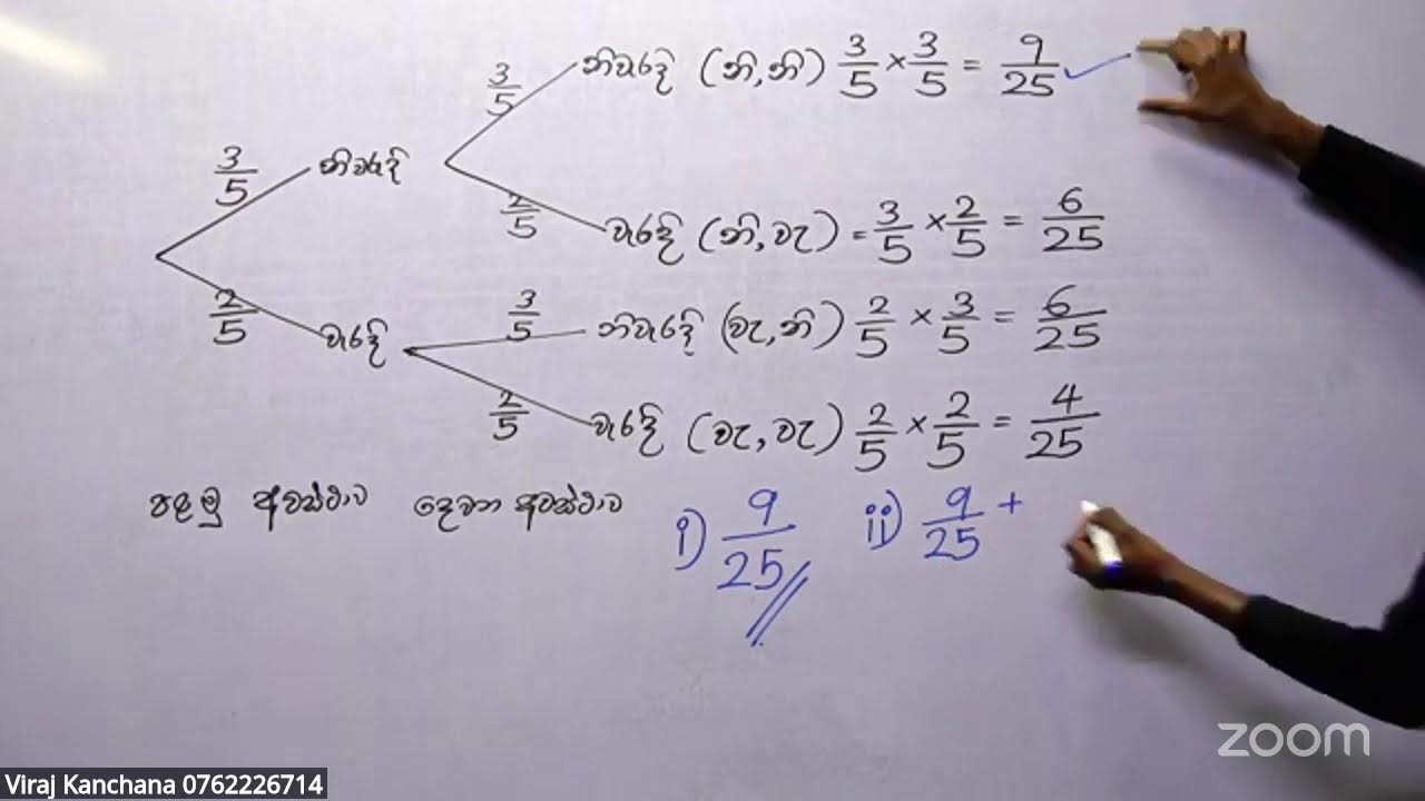 10 ශ්‍රේණිය සම්භාවිතාව රුක් සටහන් ඇදීම