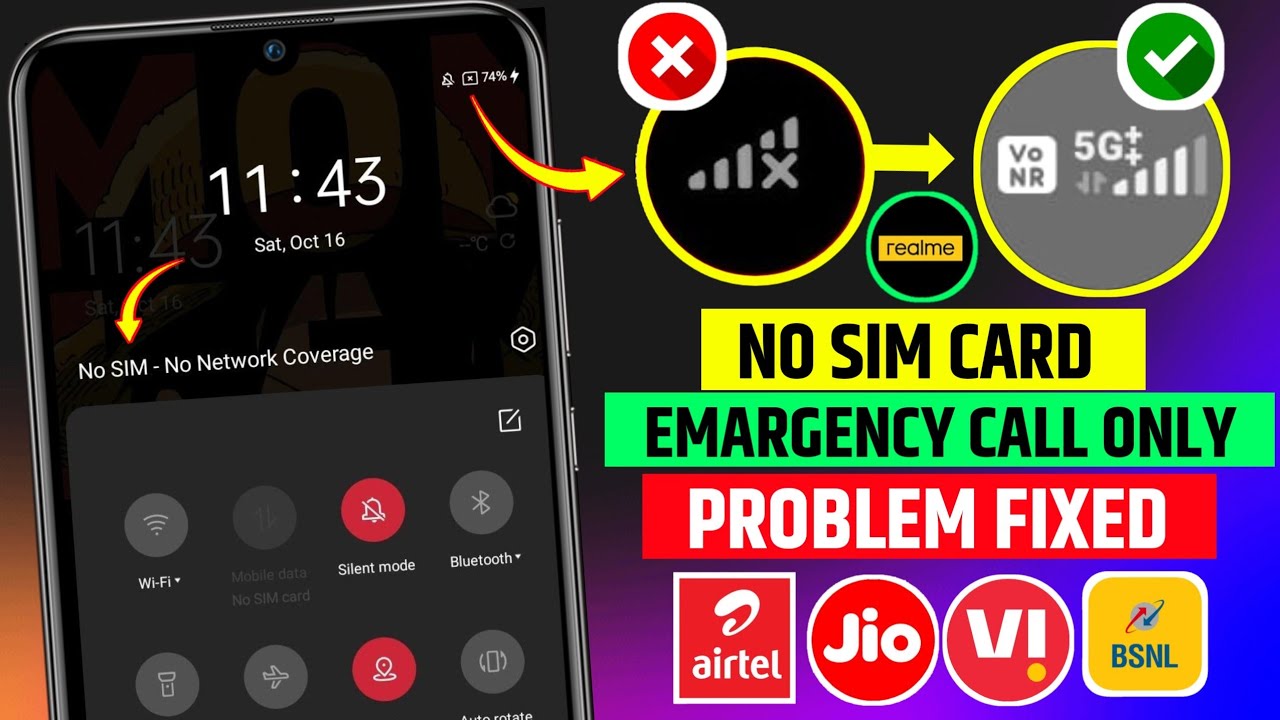 No Sim Card Problem Realme | Emargency Call Only Problem Realme | Fix Network Problem Realme Mobile