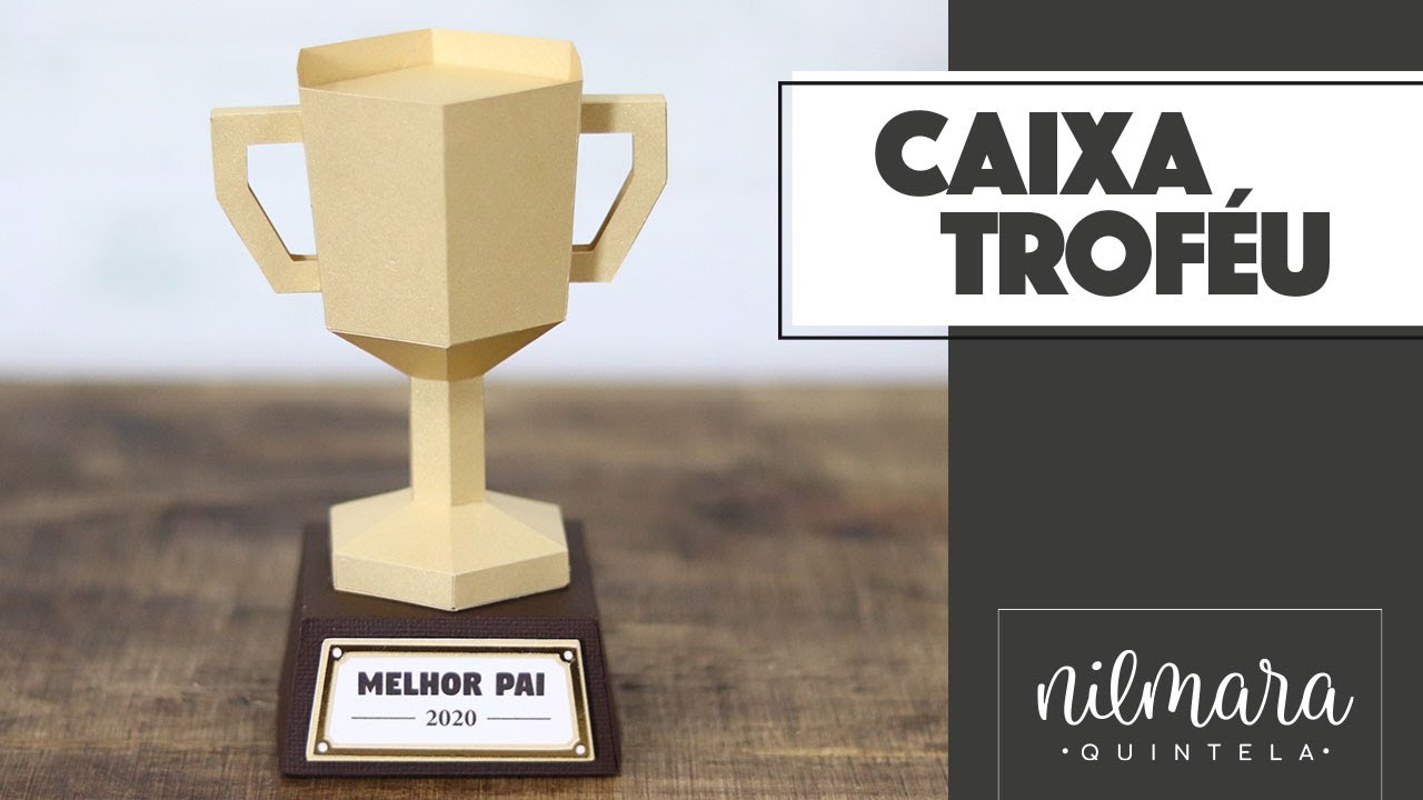 DIY Caixa Troféu melhor pai e tipos de papéis