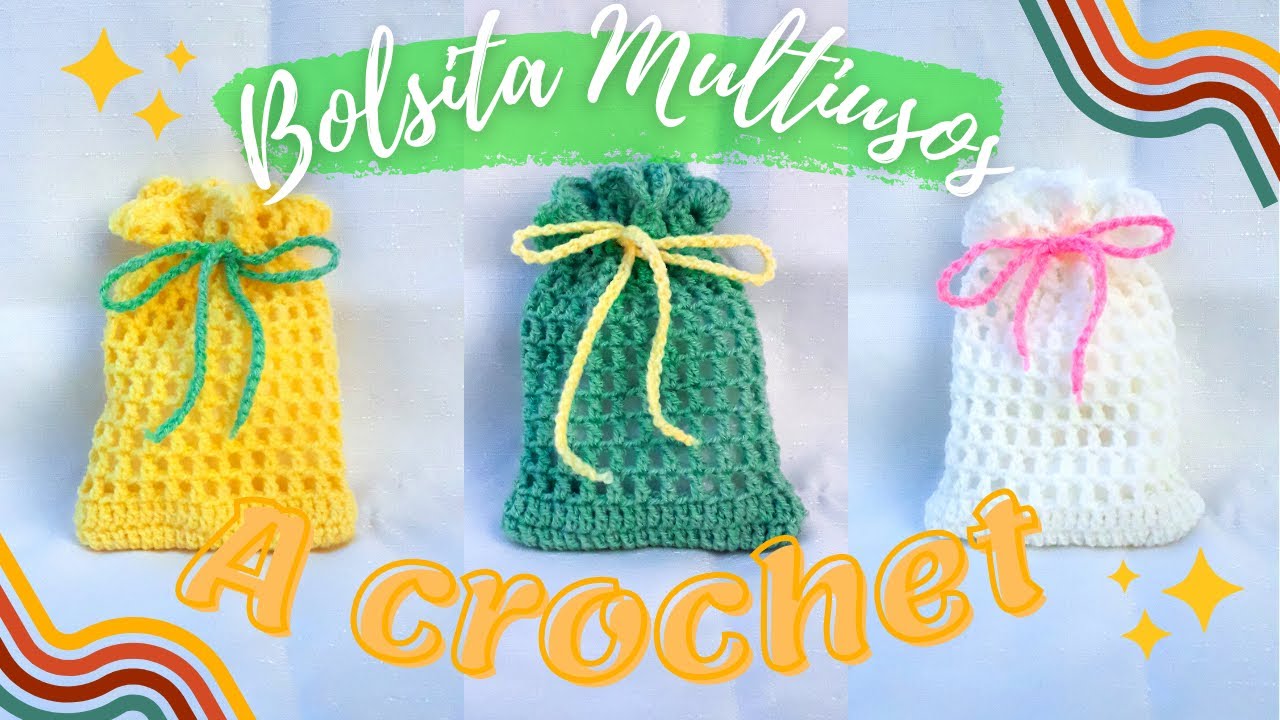 CÓMO HACER BOLSITA TEJIDA A CROCHET | MULTIUSOS |  SENCILLA DE HACER | #valeriaTejidos