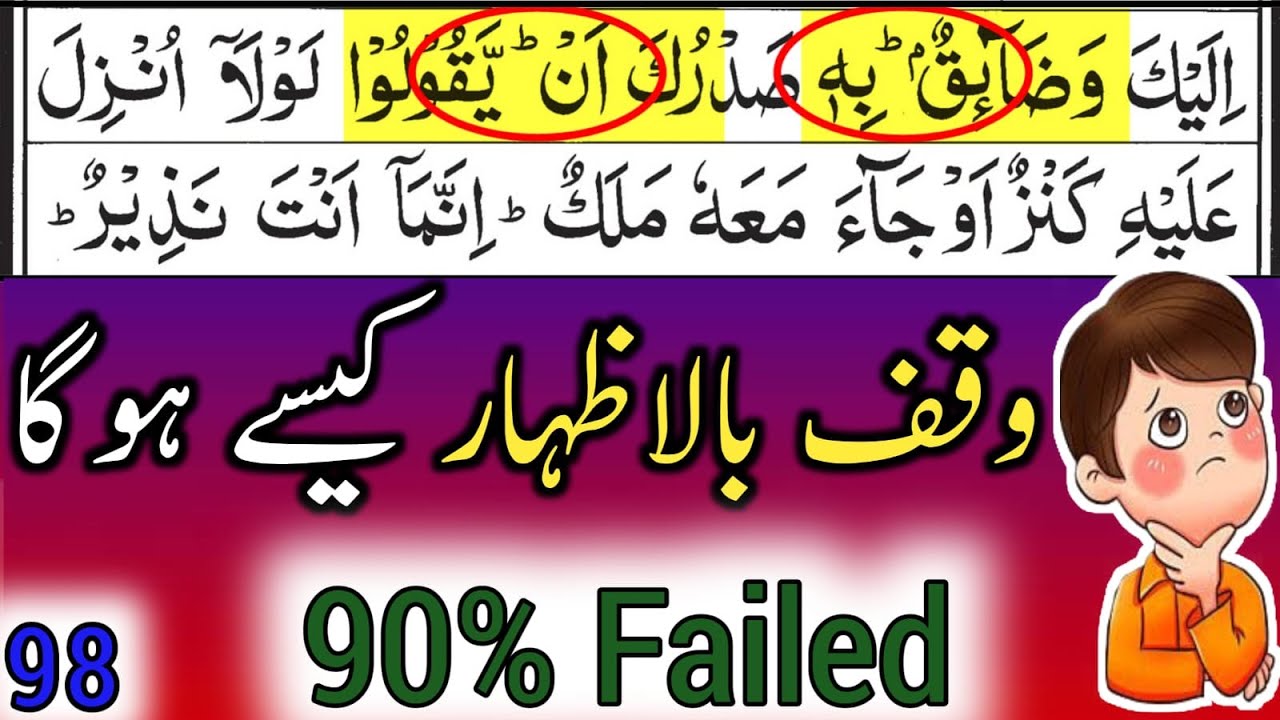 Waqf e Izhar || Difficult Stops || How To Stop || By Hafiz Muzzammil