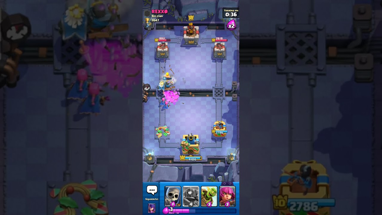 Jugando clash royale