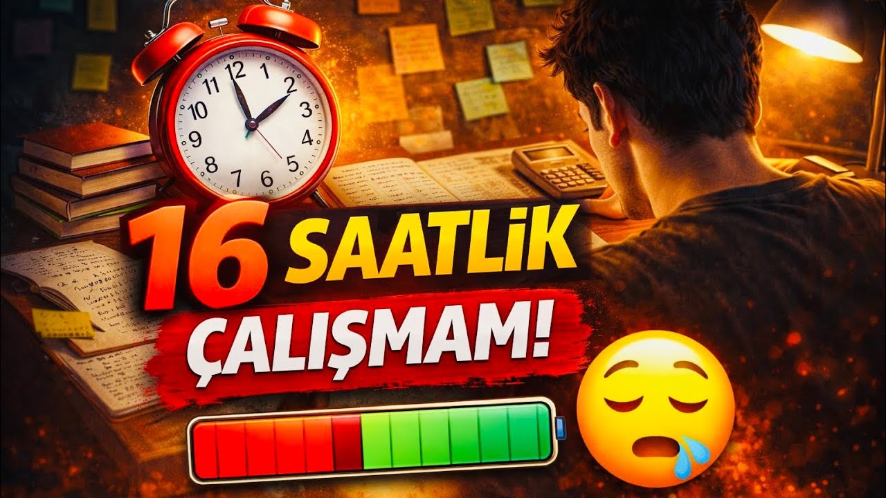 16 SAATLİK ÇALIŞMAM!!! #yks #yks2026 #yks2026tayfa