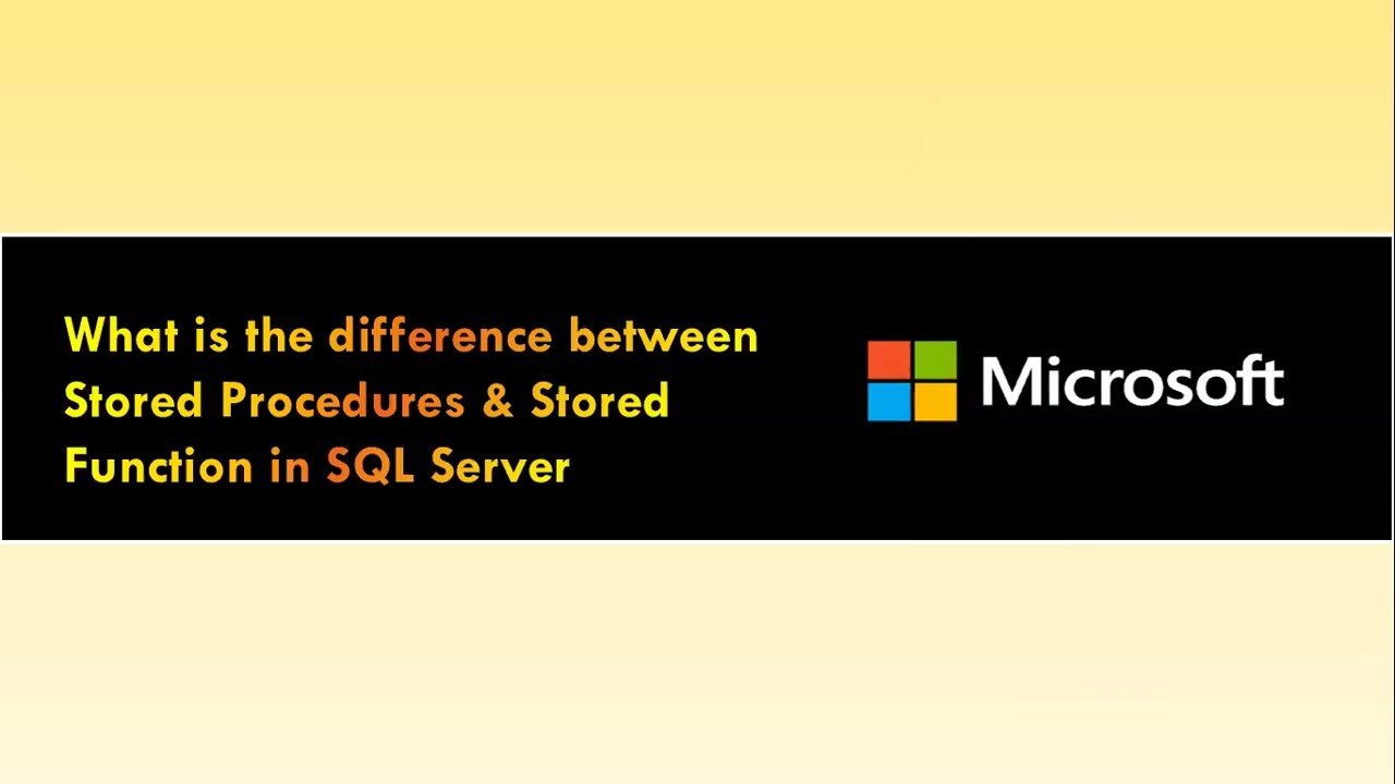 Stored Procedure in Ms Sql Server