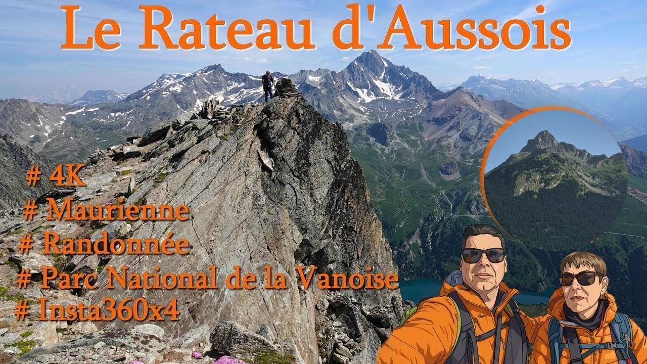 Belle randonnée au Râteau d'Aussois 3128m depuis plan d'Amont avec les2randonneurs en  Maurienne.