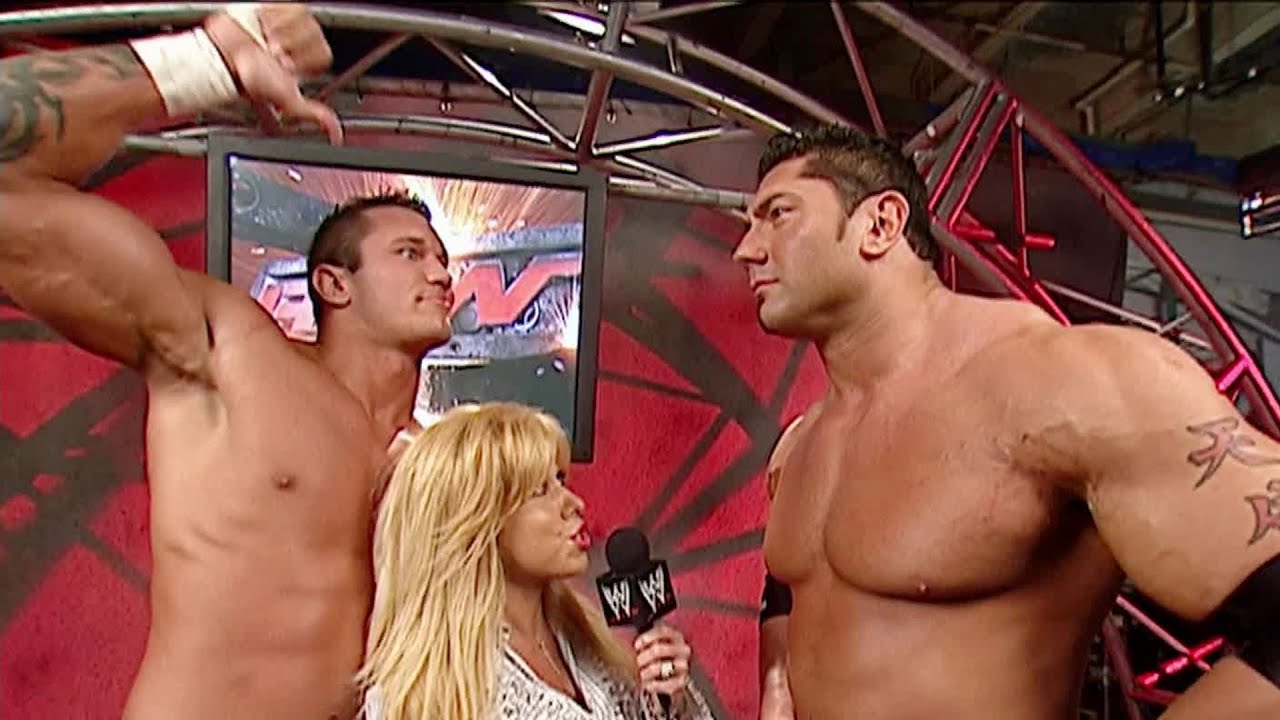 Randy Orton acts goofy in a backstage interview: Raw, Dec. 1, 2003