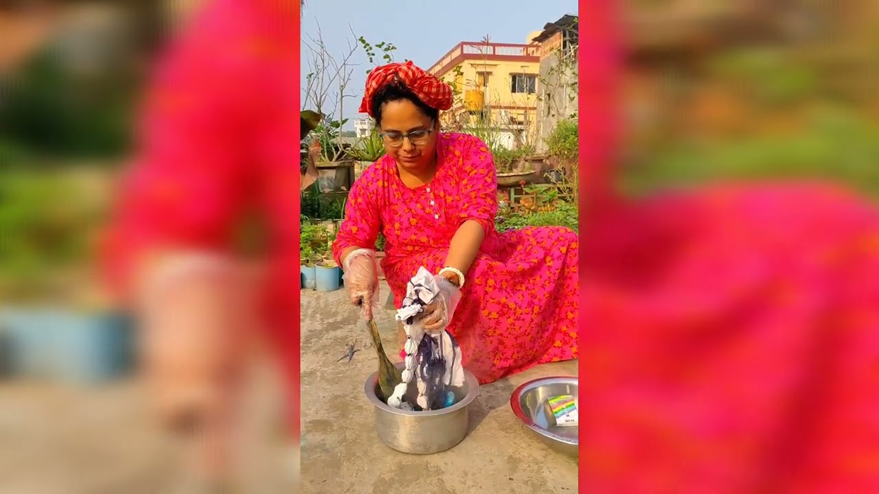 মায়ের পুরোনো উলের গোলা,আর নতুন রং দিয়ে এ কি করলাম পাঞ্জাবীর হাল? Shibori print on kurta 