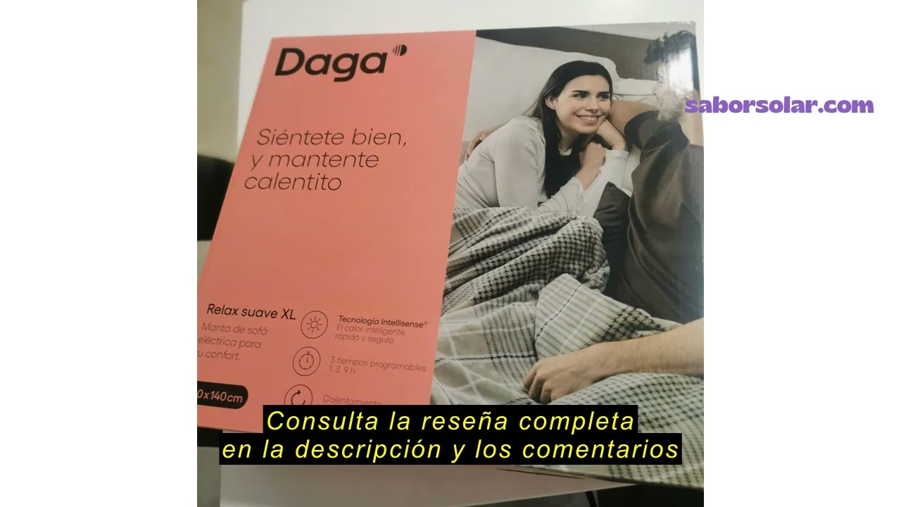 Reseña del DAGA Manta térmica eléctrica de Sofá Relax Suave XL, Tecnología Intellisense, Tejido Ultr
