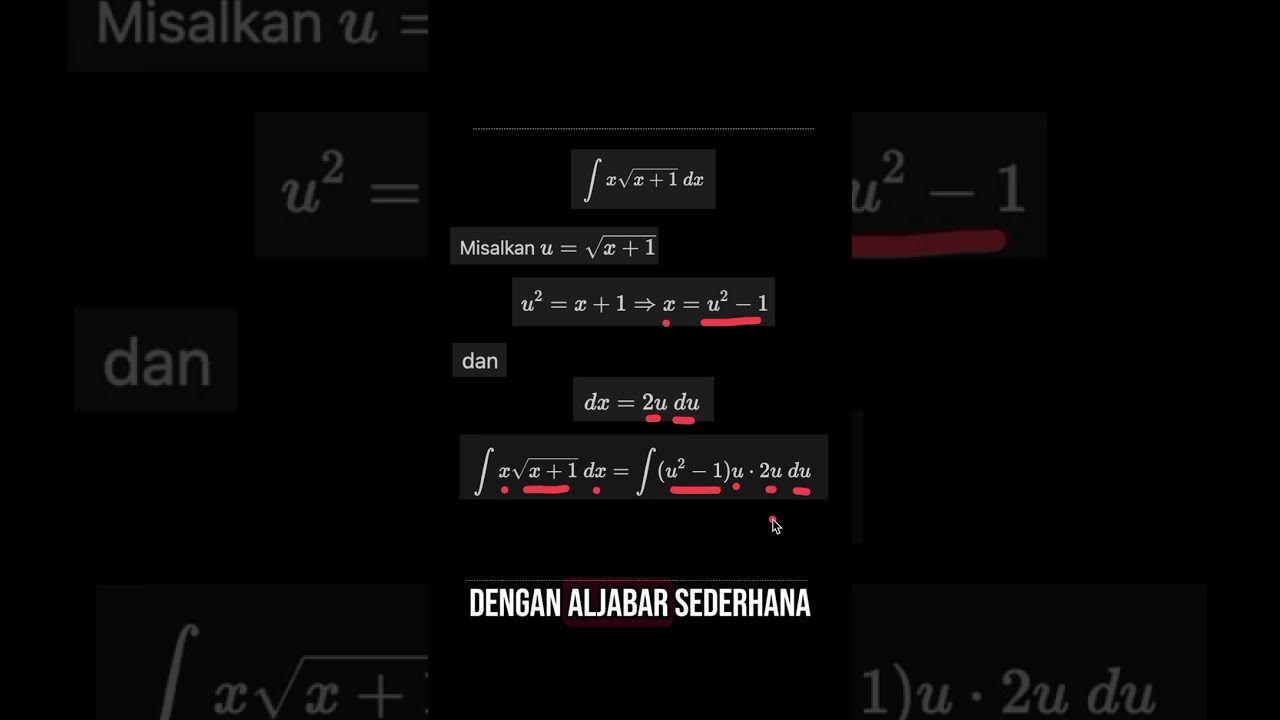 Soal 1 &ldquo;Integral Substitusi Merasionalkan&ldquo; | Kalkulus Purcell Bab 7 Subbab 4 | Kalkulus with Azis