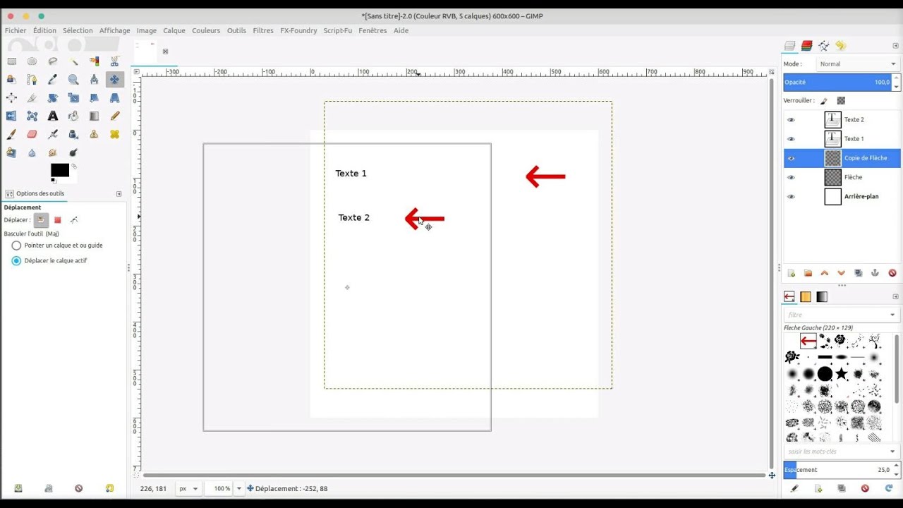 Comment tracer des flèches rapidement avec The Gimp