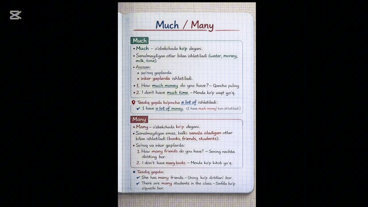 Miqdorni bildiruvchi so'zlar 2-qisim juda zo'r sodda tushuntiriah bilan #english #ingliztili0dan