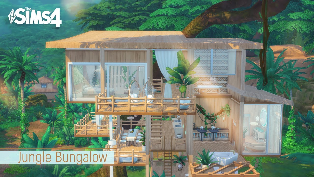 Jungle Bungalow│Treehouse │No CC│Sims 4 Stop Motion Build