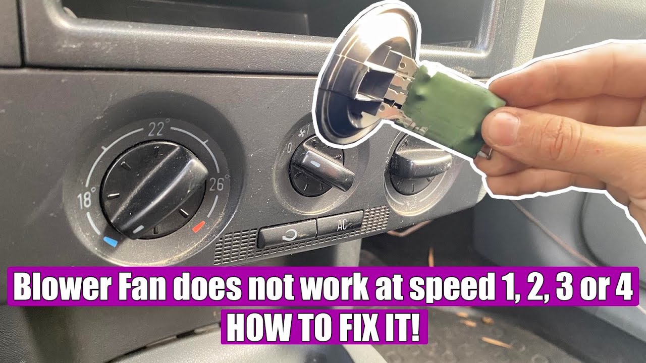VW, Skoda Fabia, Roomster: Blower fan does not work at speed 1, 2, 3 or 4. Replace the fan resistor!