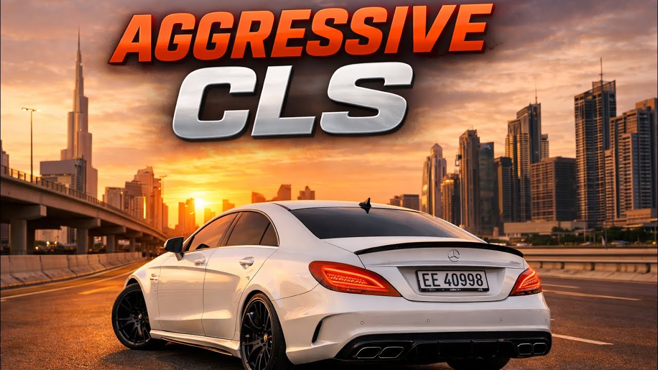 Mercedes CLS Raw Sound – Aggressive Sunset Drive in Dubai | No Music