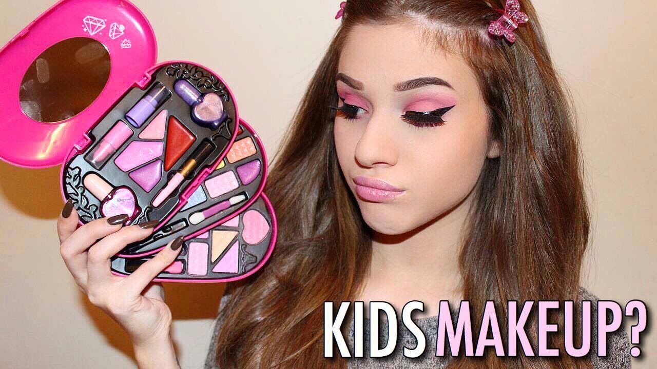 FULL FACE USING ONLY KIDS MAKEUP Challenge | Senay Bostancioglu