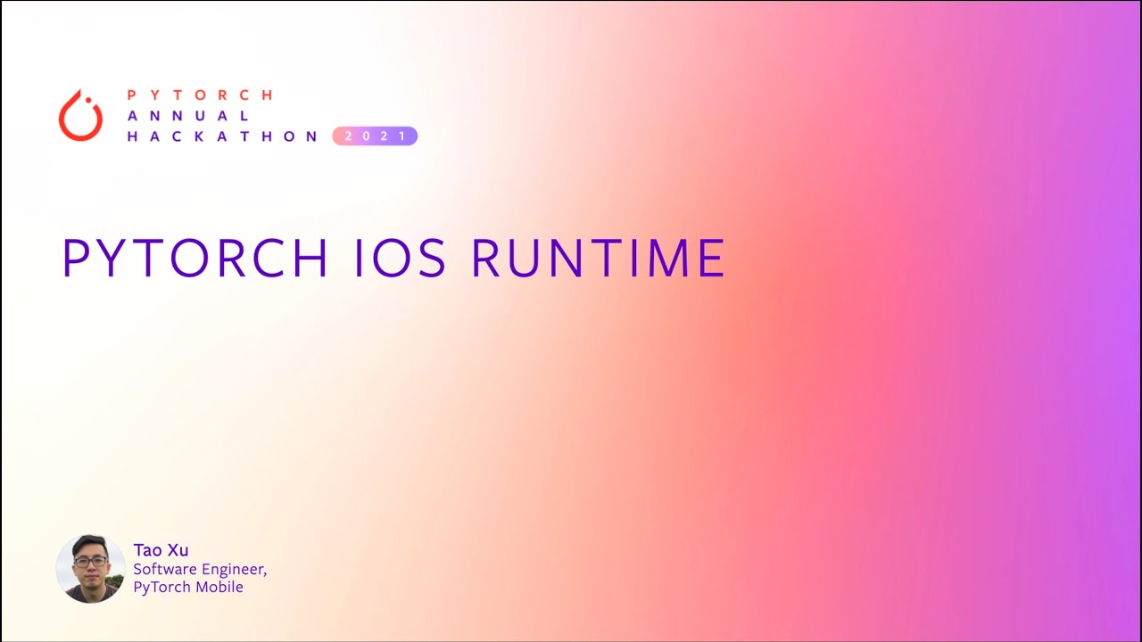 PyTorch iOS Runtime 101