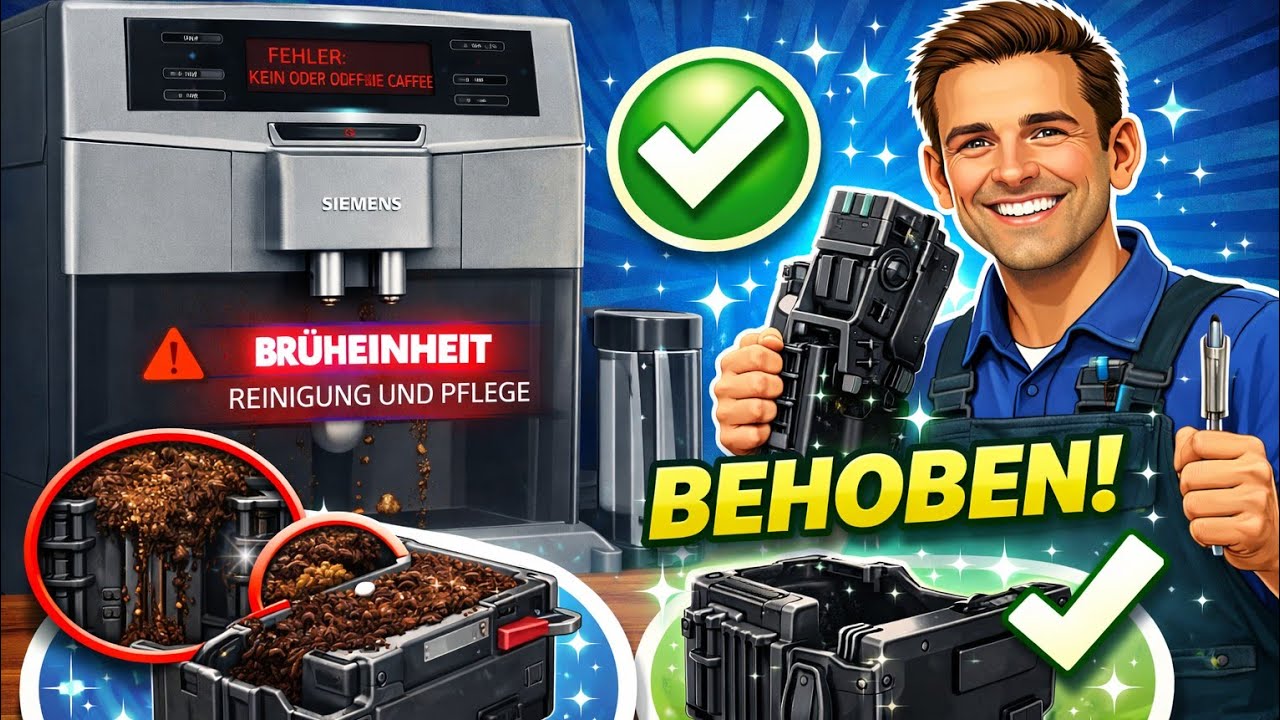 Siemens & Bosch  Kaffeemaschine-Brüheinheit  Reinigen & Pflegen
