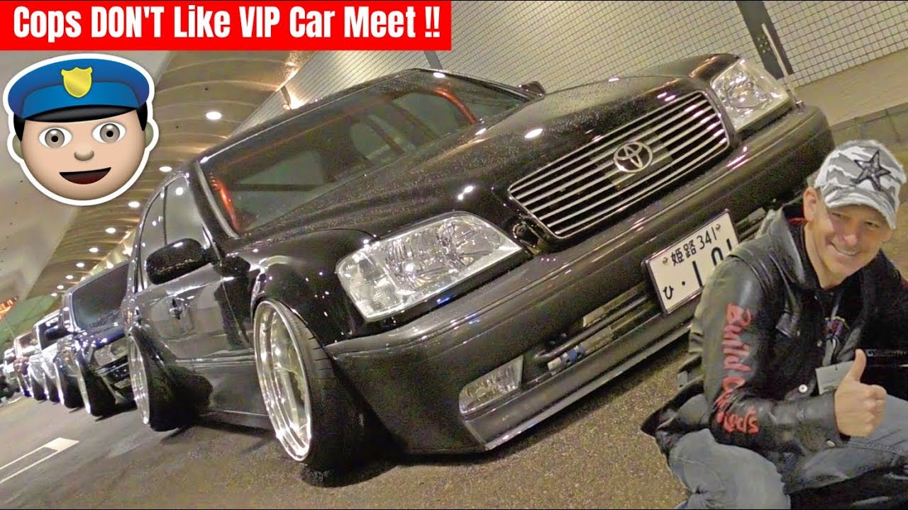 超ヤバイVIPカーが勢揃い！みんなスティーブに会いに集まってくれた！オーナーインタビューしちゃいました‼︎ 最後はお巡りさんも大注目(笑)  Cops Shutdown VIP Sedan Meet