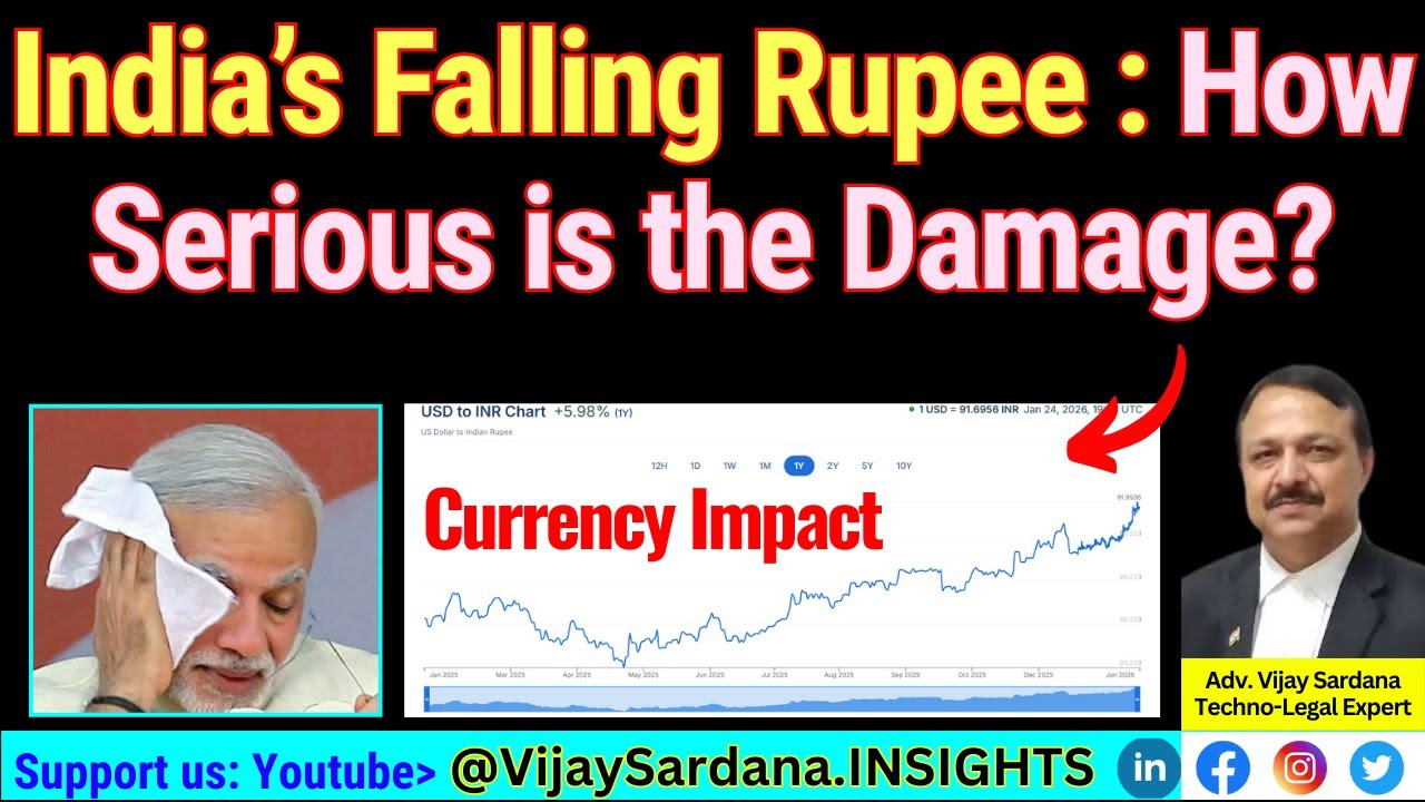 भारत के एक साल में 5 लाख करोड़ रुपये डूबे #vijaysardana #currency #usd #india #importexport #trade