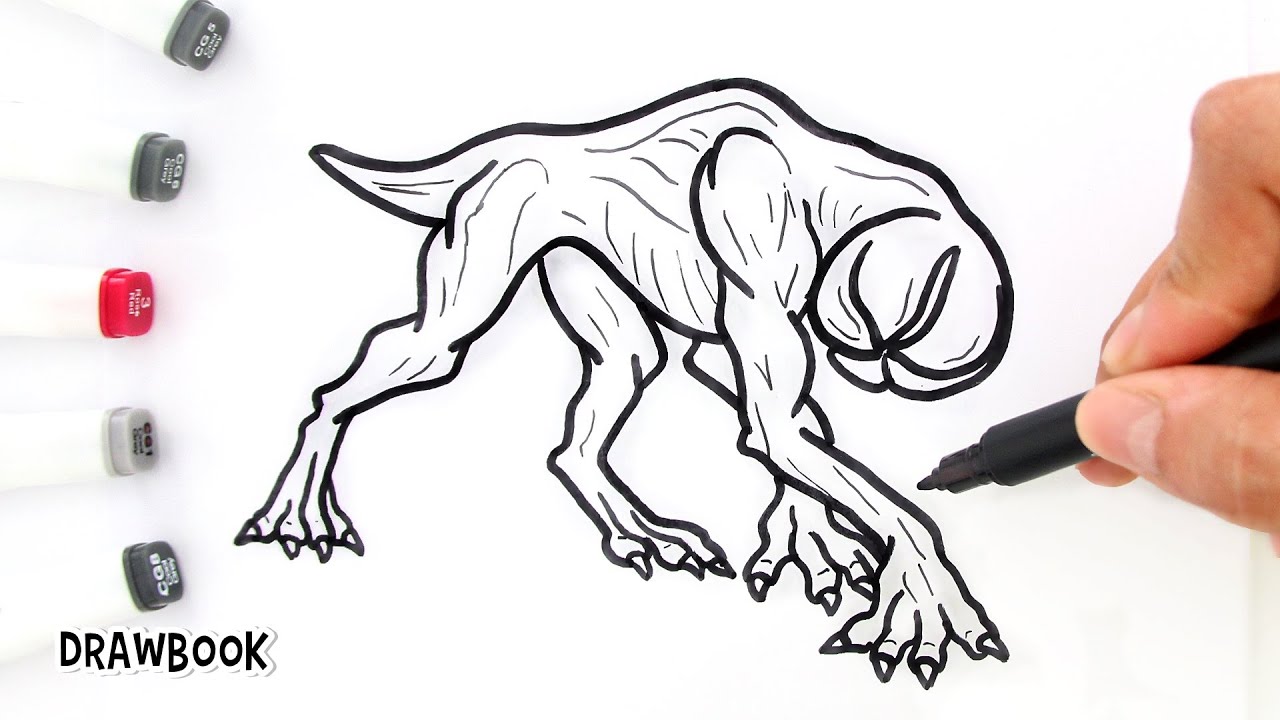 How to Draw DEMODOG Calm Mode (Closed Head) | Stranger Things