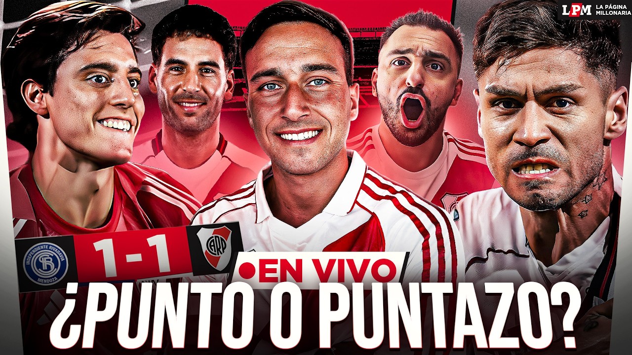 A LA ESPERA DE COUDET, RIVER RESCATÓ UN EMPATE EN MENDOZA - LA BANDA DE LPM