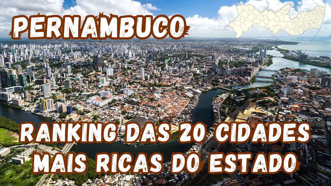 Ranking das 20 cidades mais ricas de PERNAMBUCO conforme o PIB nominal