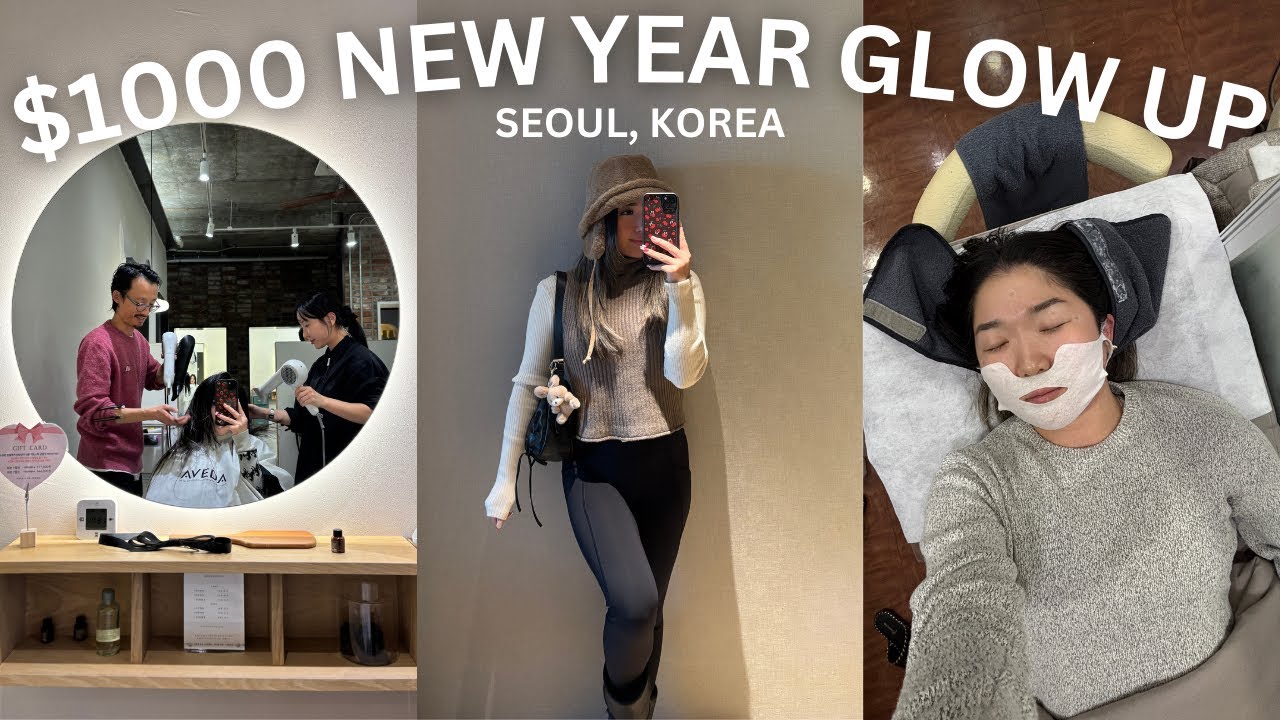 $1000 EXTREME GLOW UP IN KOREA | facial treatments, hair appointment & more!